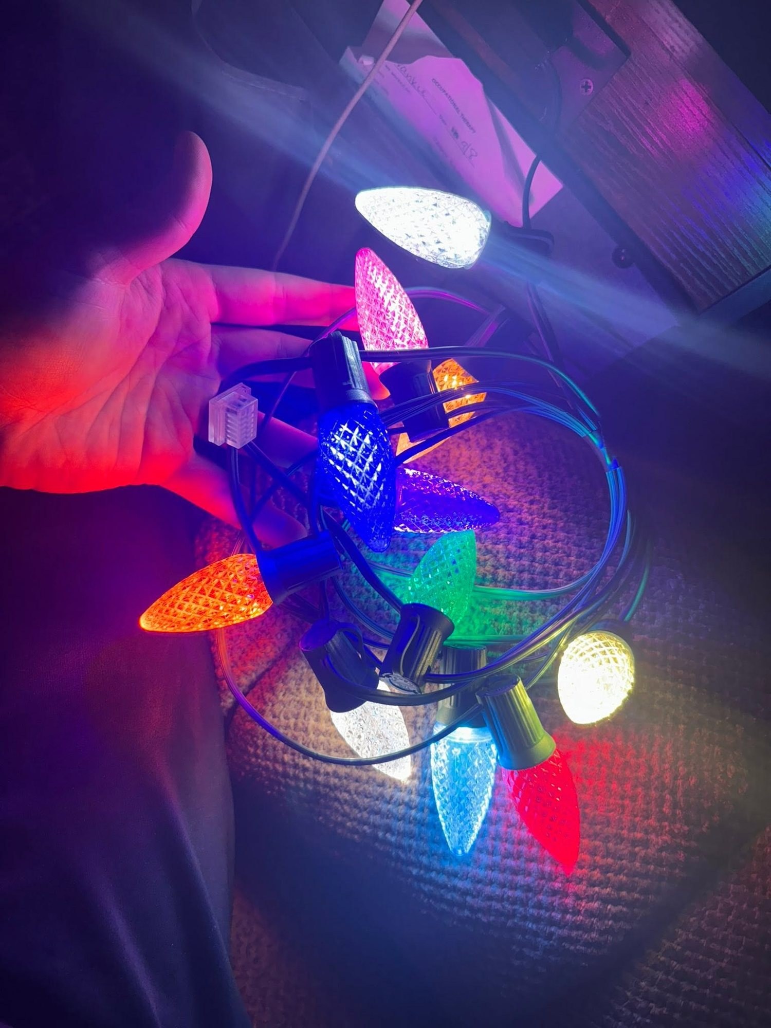A closer look at our colored C9 LED bulbs